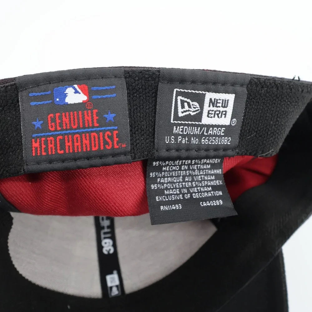Arizona Diamondbacks MLB New Era 39THIRTY Flex Fit Hat Black‎ Red 